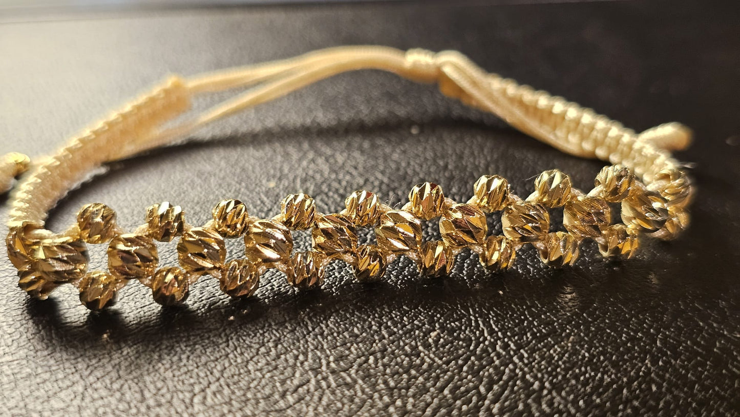 Pulsera carriles beige