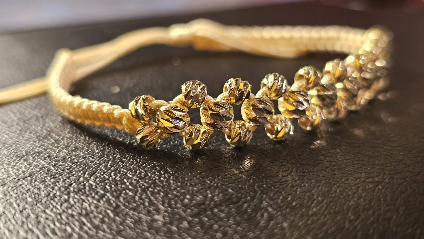 Pulsera carriles beige