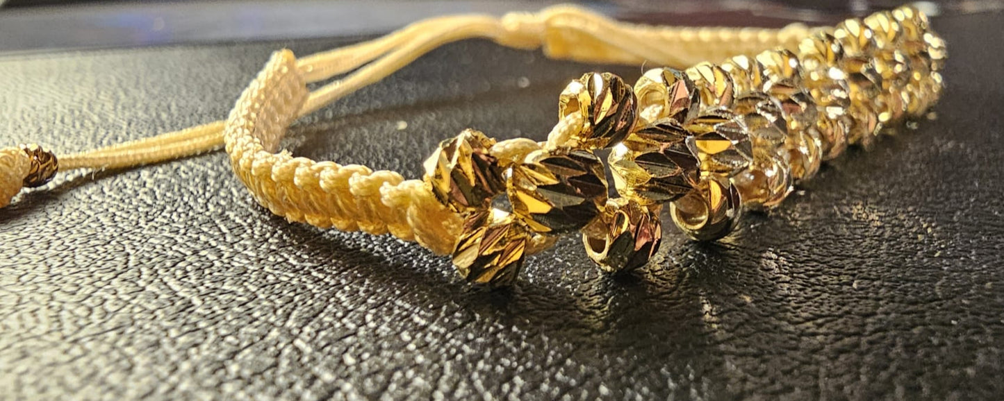 Pulsera carriles beige