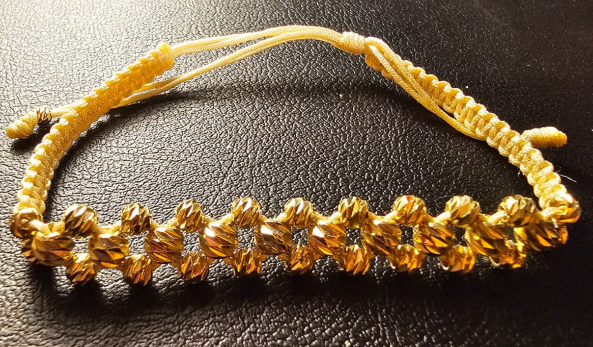 Pulsera carriles beige