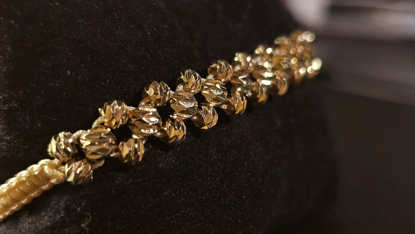 Pulsera carriles beige