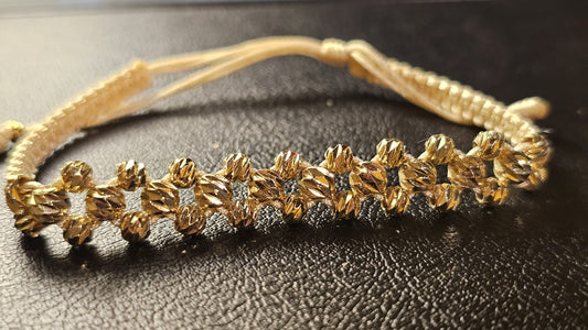 Pulsera carriles beige